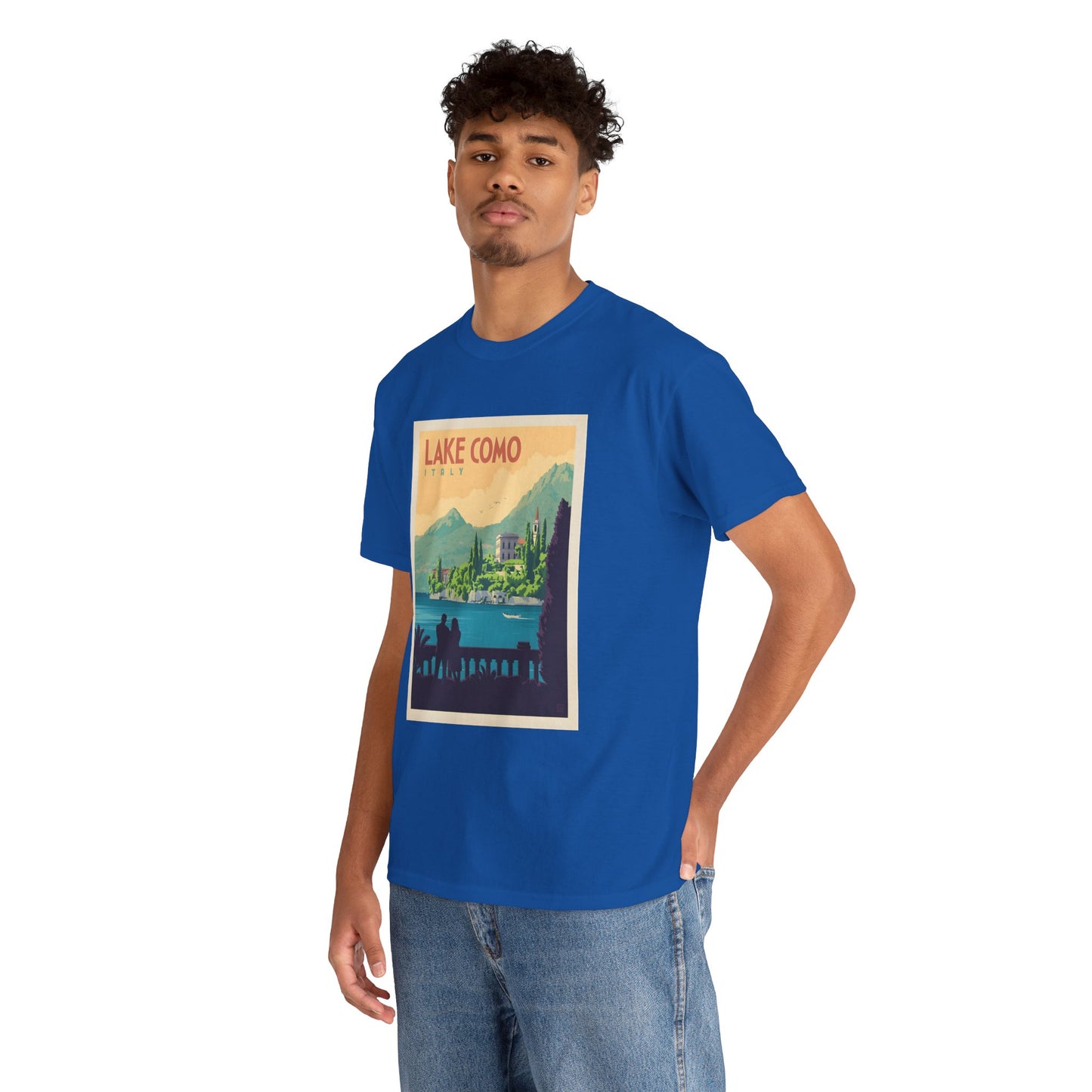 Lake Como Vintage Travel Poster Unisex T‑Shirt