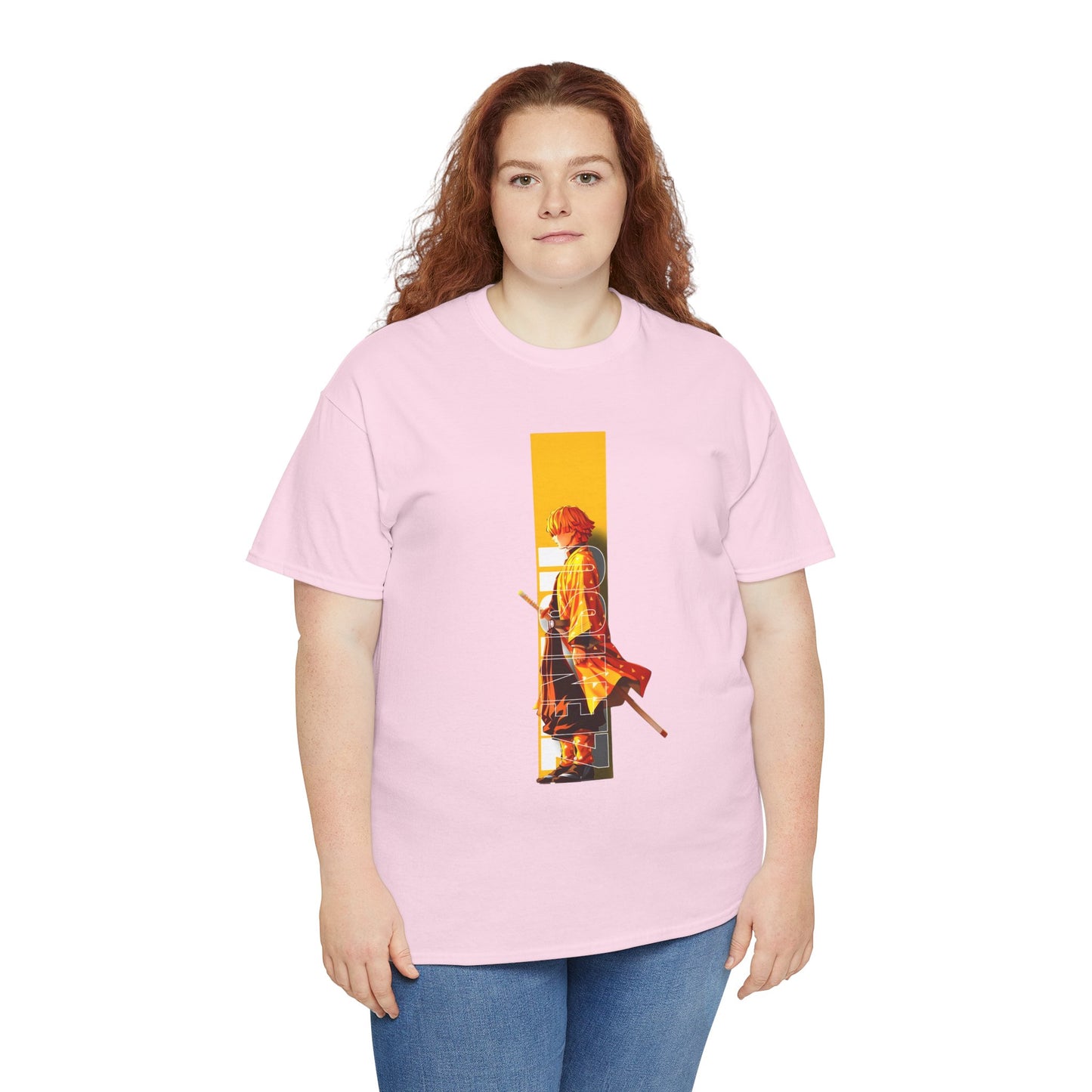 Samurai Silhouette Unisex T-shirt — Vintage Orange Warrior Graphic Tee