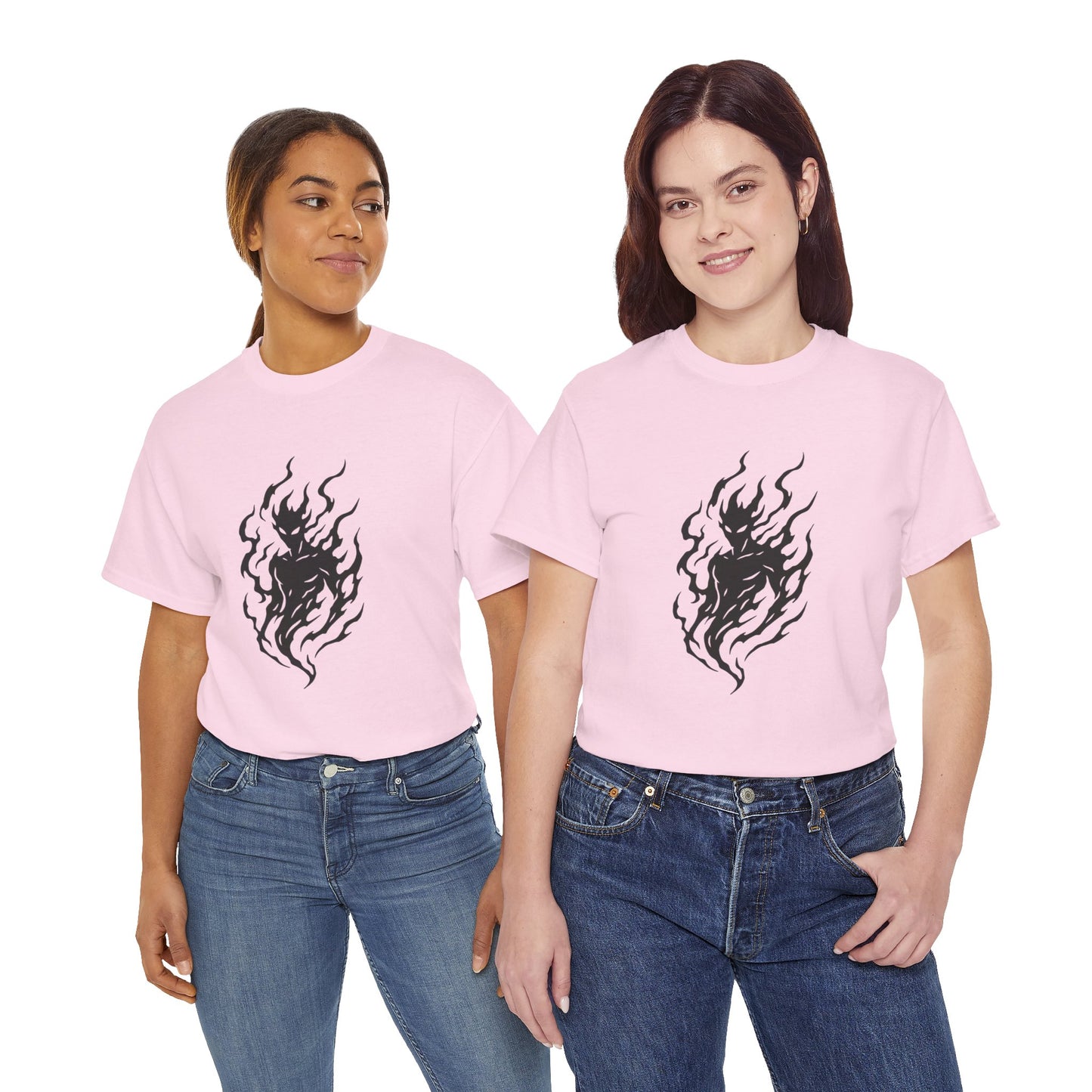 T-Shirt Unisex — Black Flame Heart Graphic Tee