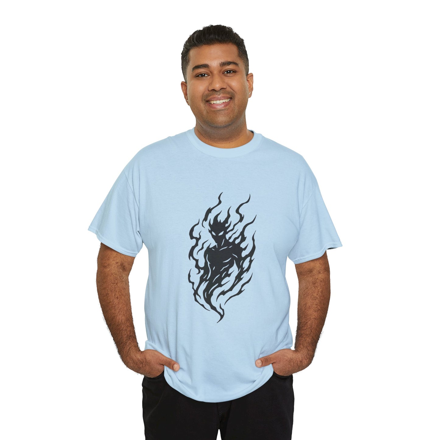 T-Shirt Unisex — Black Flame Heart Graphic Tee