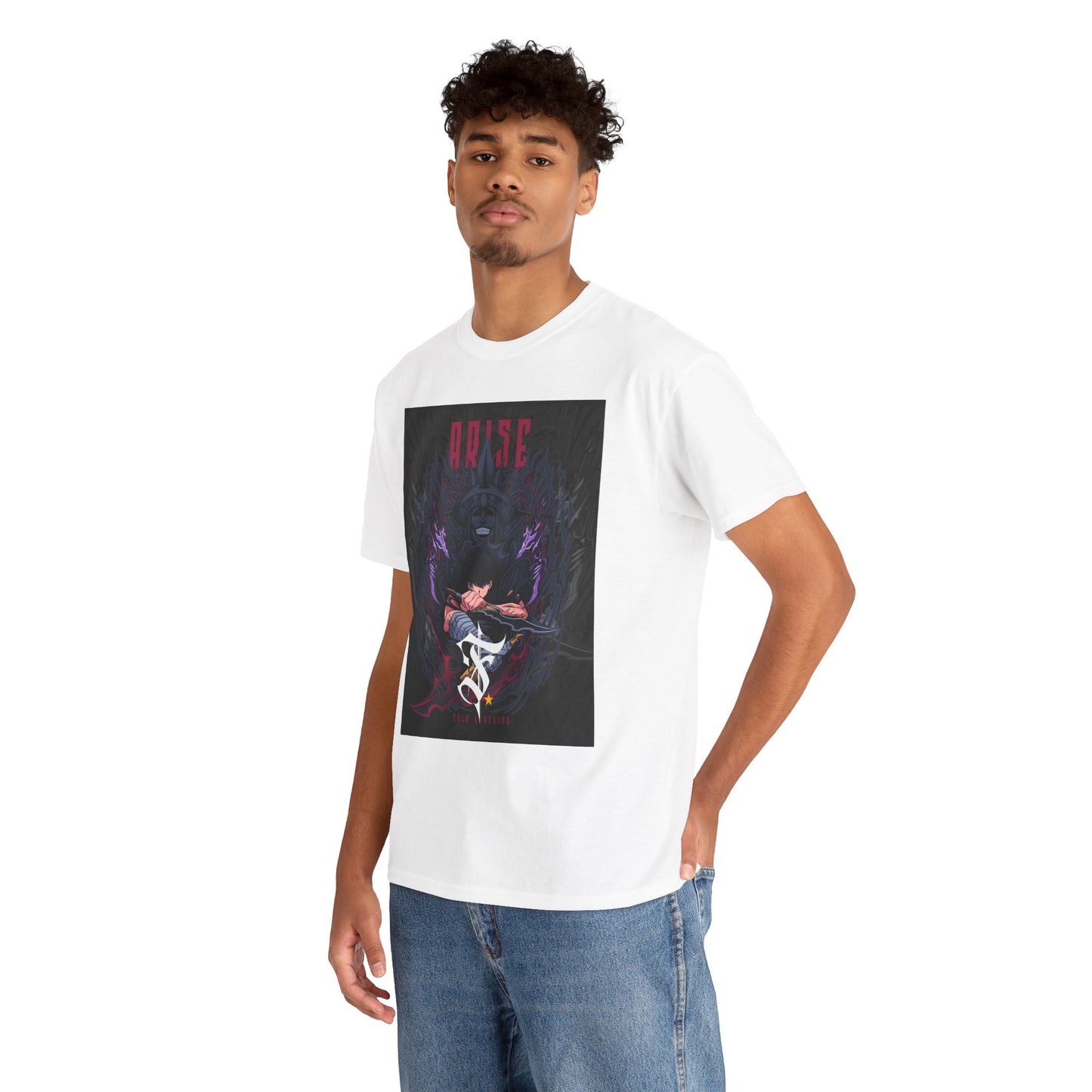 Dark Anime Graphic Unisex T-shirt — "ARISE" Demon Warrior Illustration