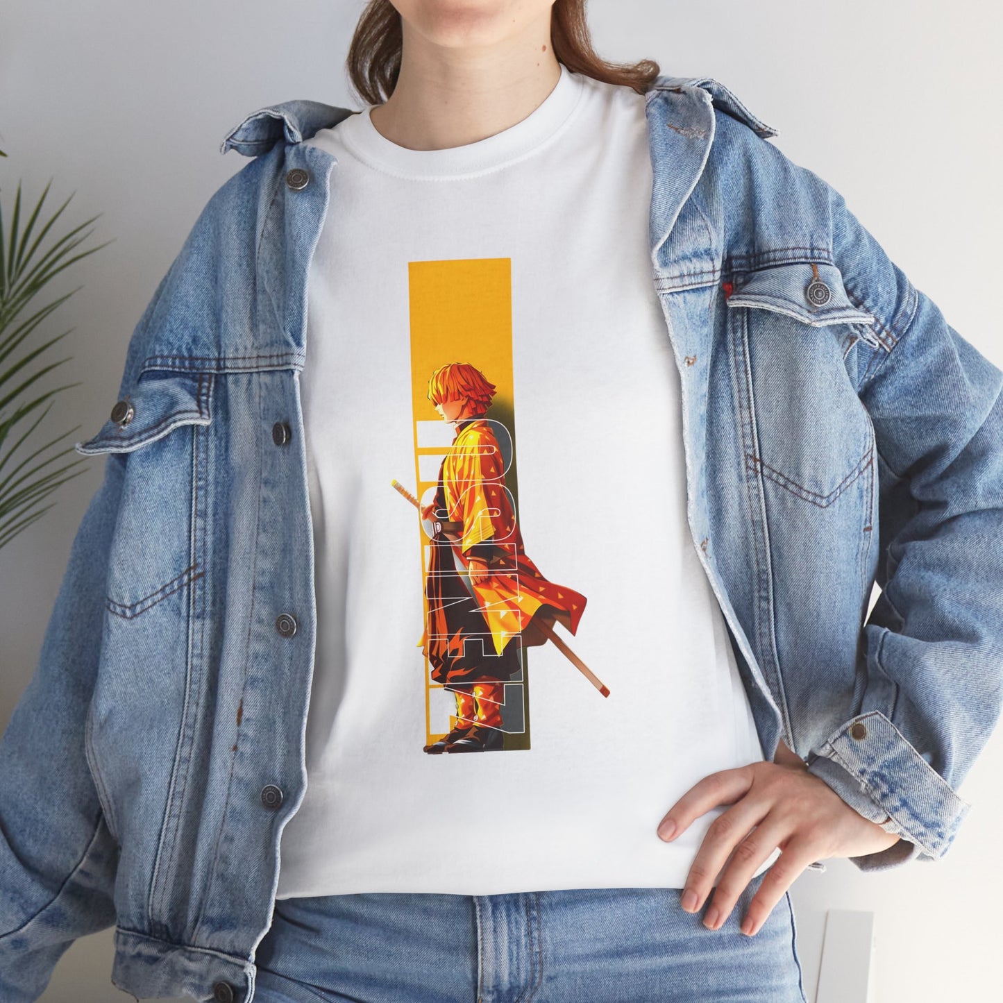 Samurai Silhouette  Unisex T-shirt — Vintage Orange Warrior Graphic Tee
