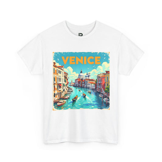 Venice Vintage Travel Unisex T-shirt — Scenic Canal Graphic Tee