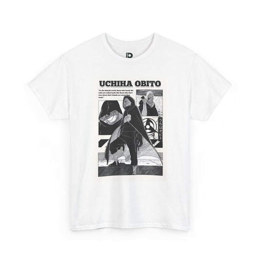 Obito Uchiha Graphic Unisex T-shirt — Black & White Anime Manga Tee