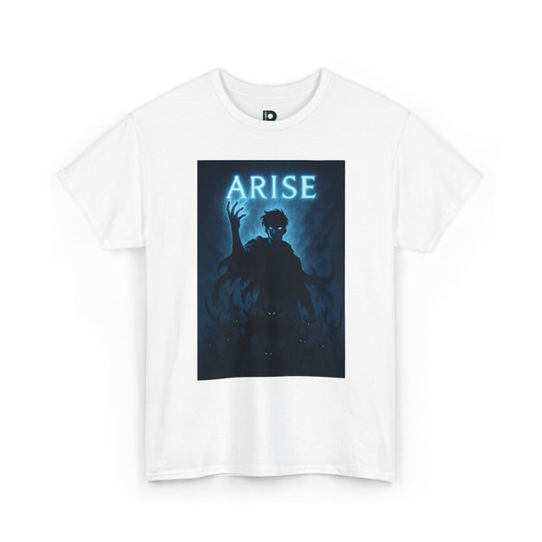 Arise Dark Gothic Graphic Unisex T-shirt — Moody Blue Horror Poster Tee