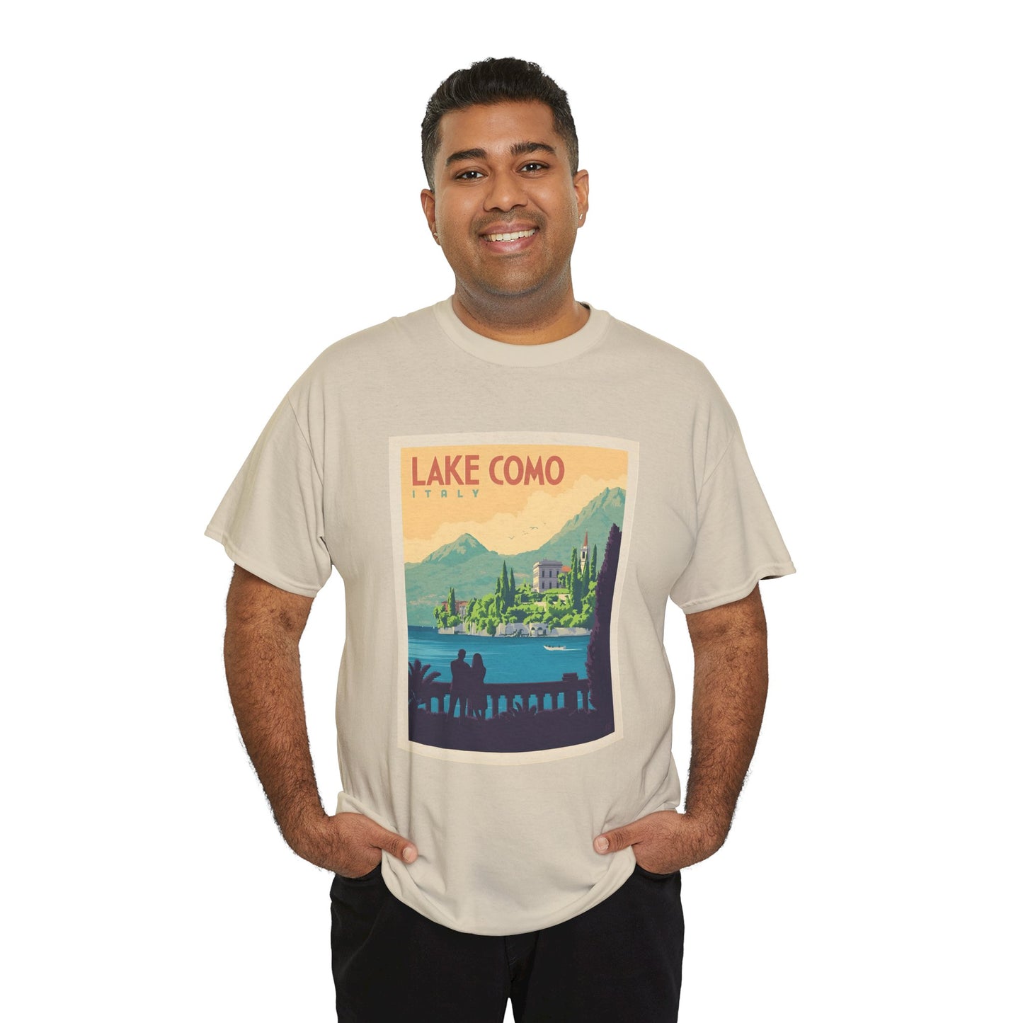 Lake Como Vintage Travel Poster Unisex T‑Shirt