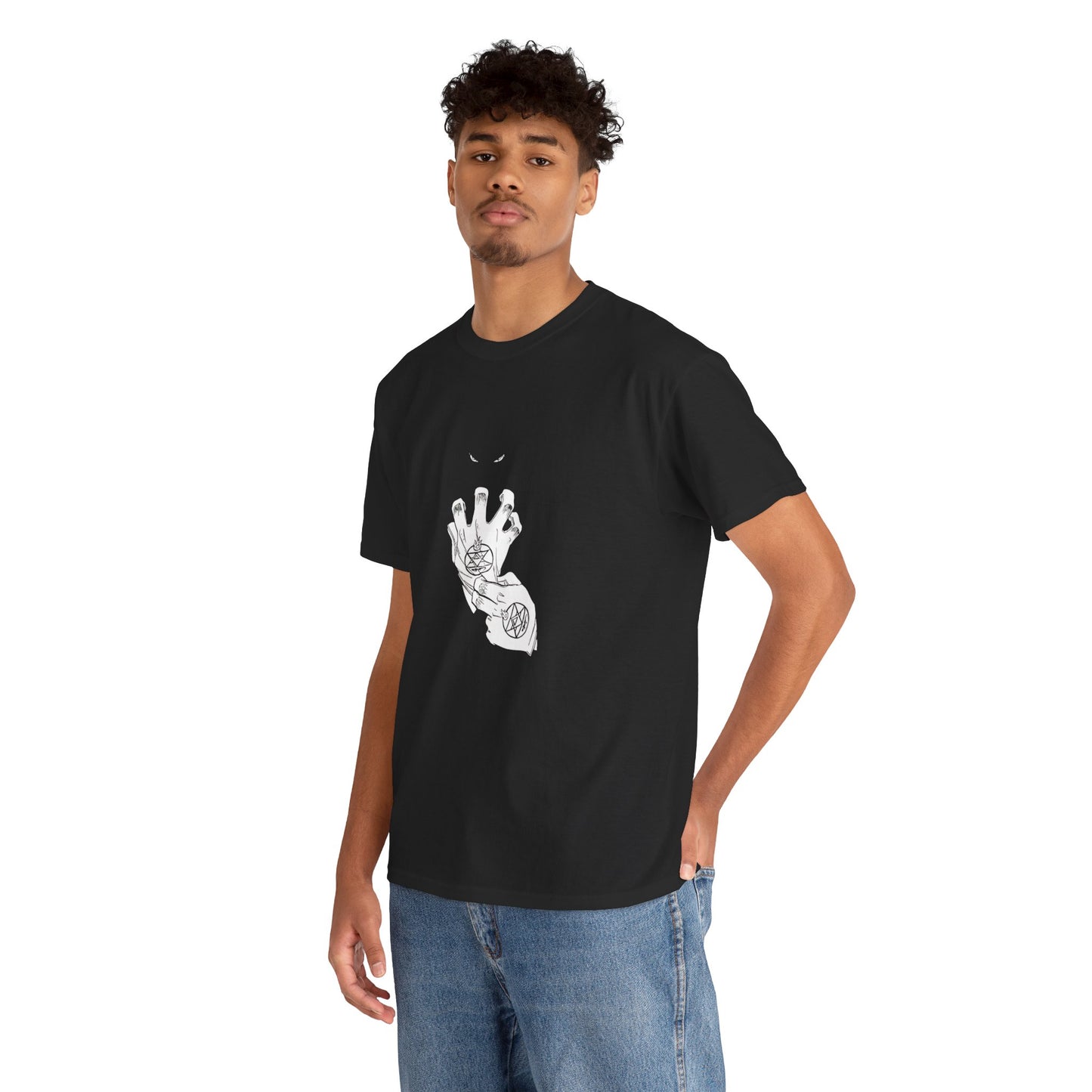 Spooky Hand Graphic Unisex T-shirt— Creepy Tattooed Grasp Tee