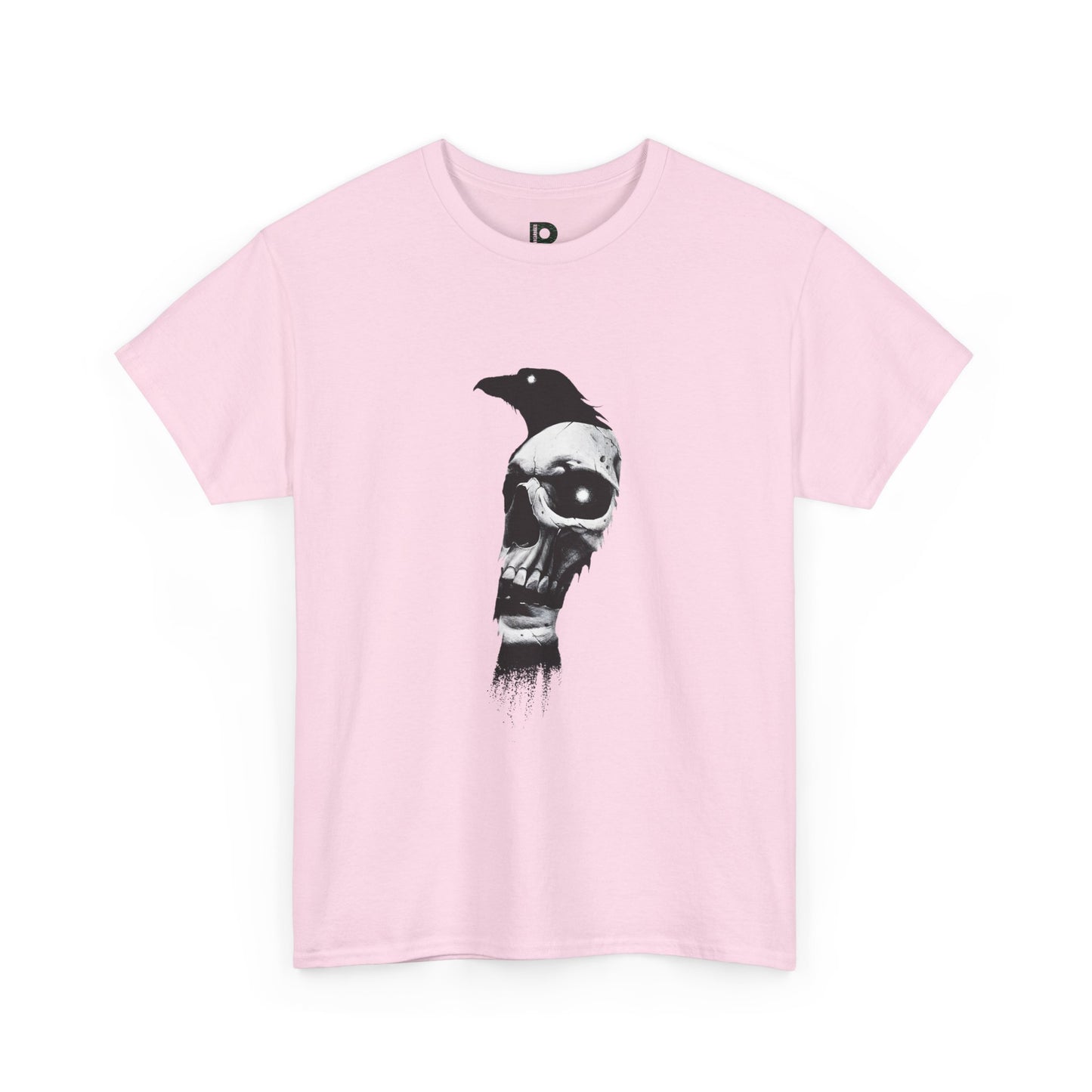 Raven Skull Unisex T-shirt  — Gothic Black Crow Skull Graphic Tee