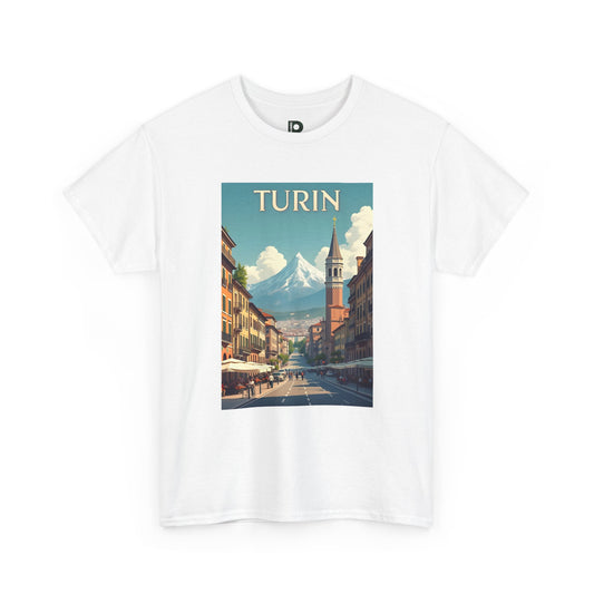 Turin Vintage Travel Poster Unisex T-Shirt — Retro Italy Tourist Tee