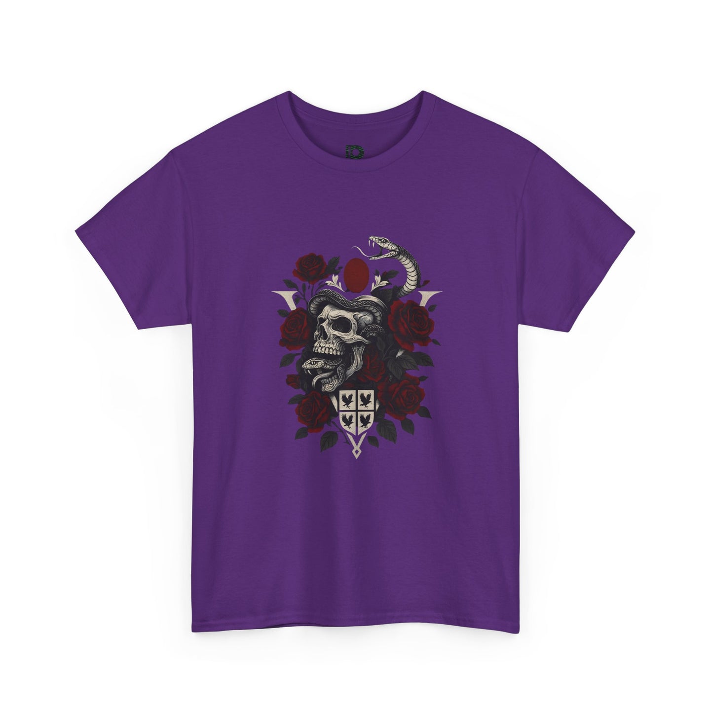 Skull & Roses Graphic Unisex T-shirt — Gothic Vintage Rose Skull Tee