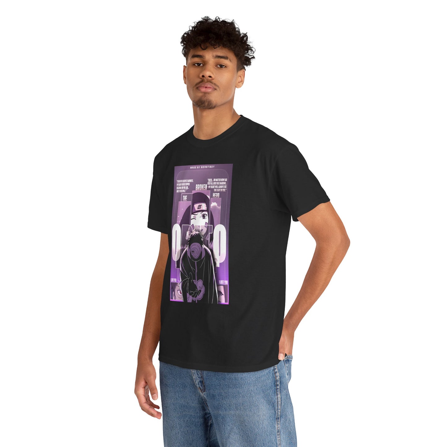 Obito Aesthetic Unisex T-shirt — Purple Cyberpunk Graphic Tee