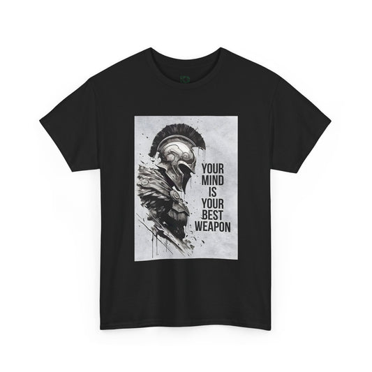 Unisex T-Shirt — 'Your Mind Is Your Best Weapon' Spartan Helmet Graphic