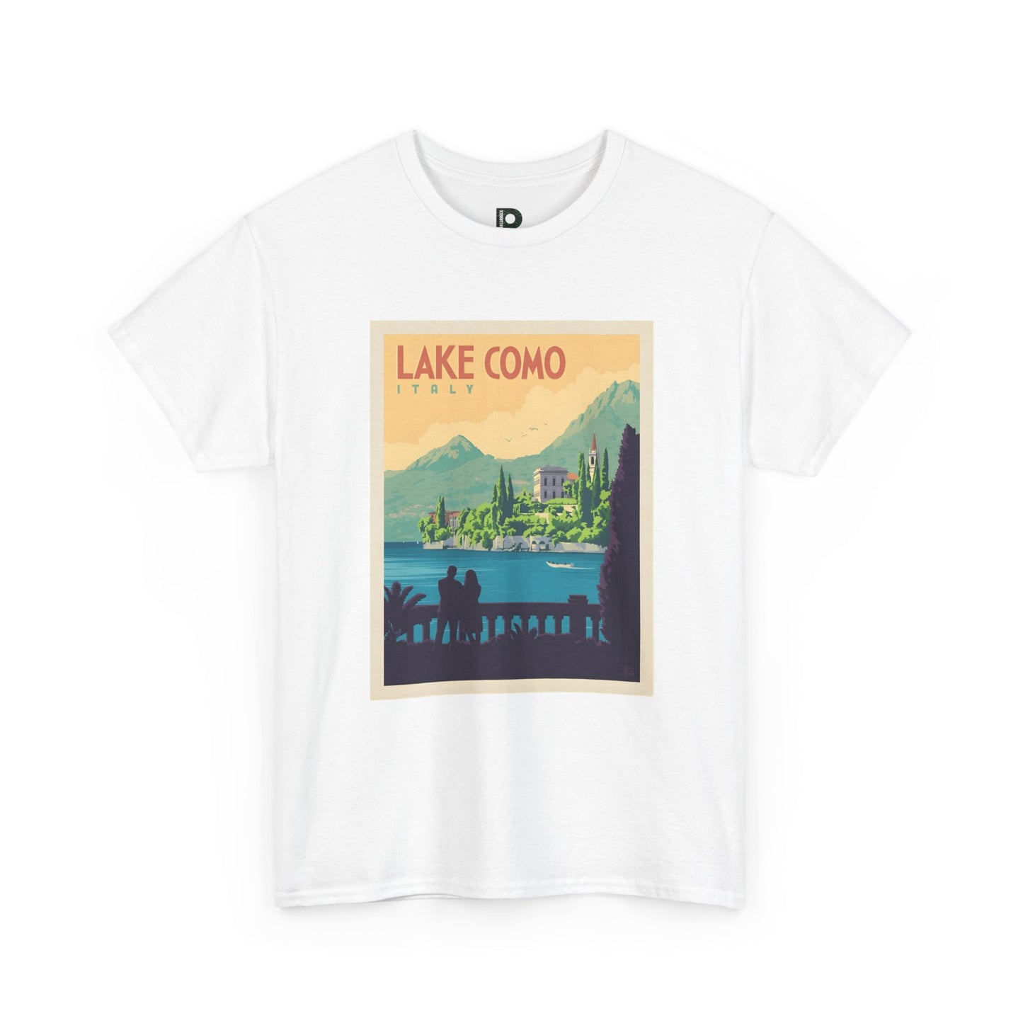 Lake Como Vintage Travel Poster Unisex T‑Shirt