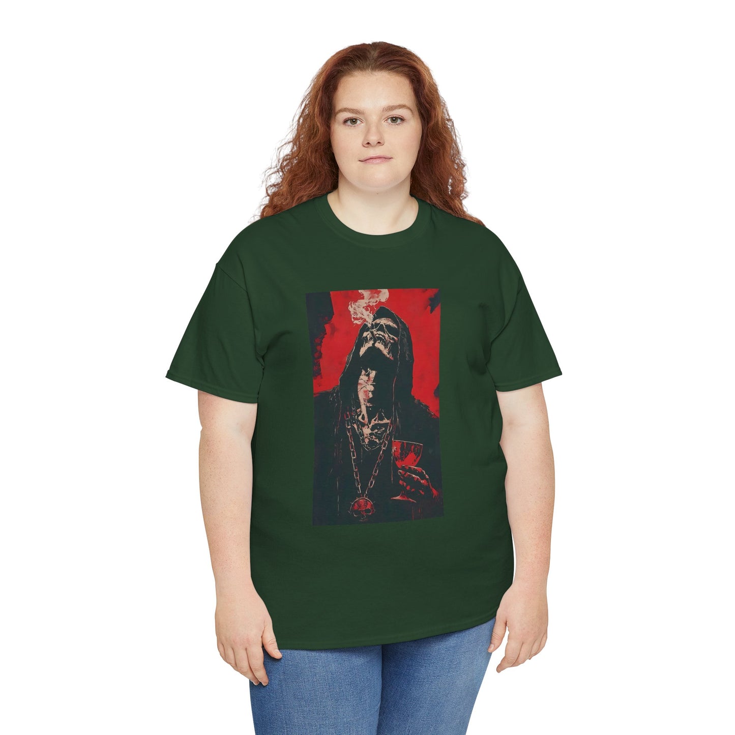 Gothic Red Grim Reaper Unisex T-Shirt
