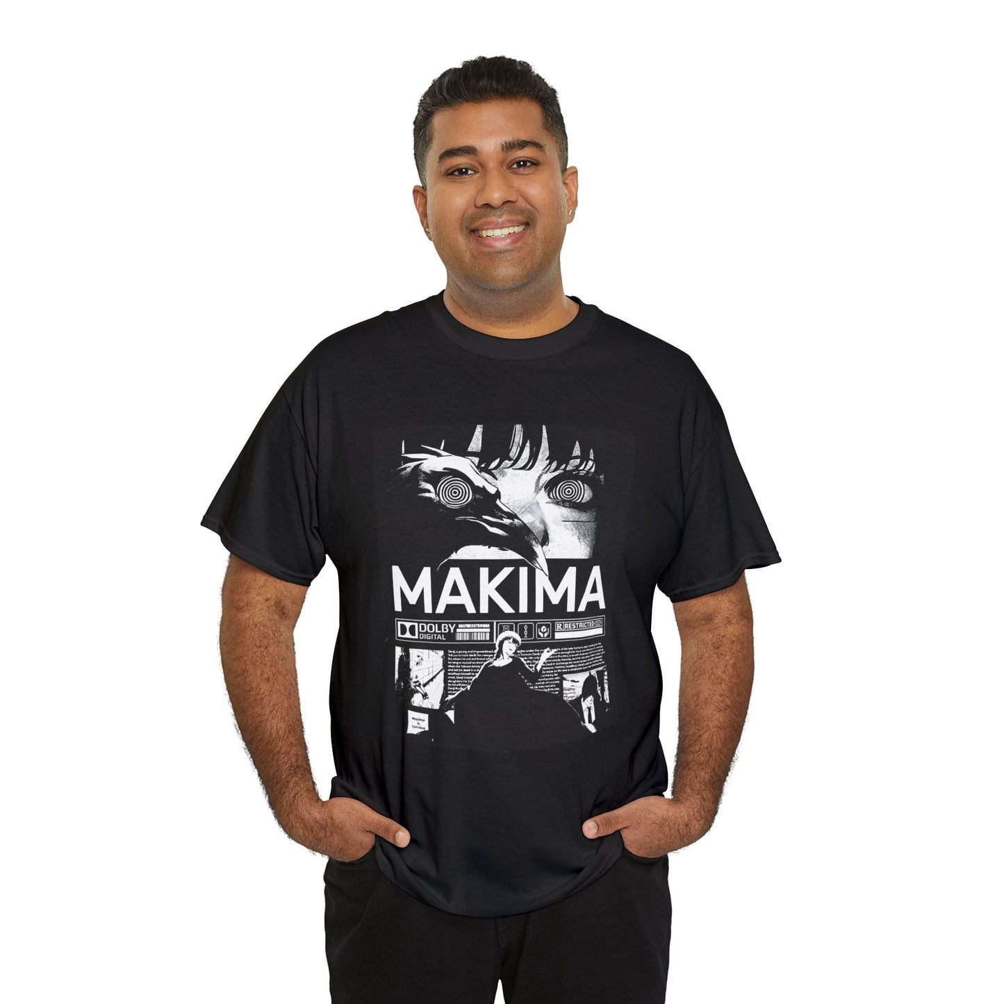 Makima Anime Graphic Unisex T-shirt — Chainsaw Man Manga Panel Tee