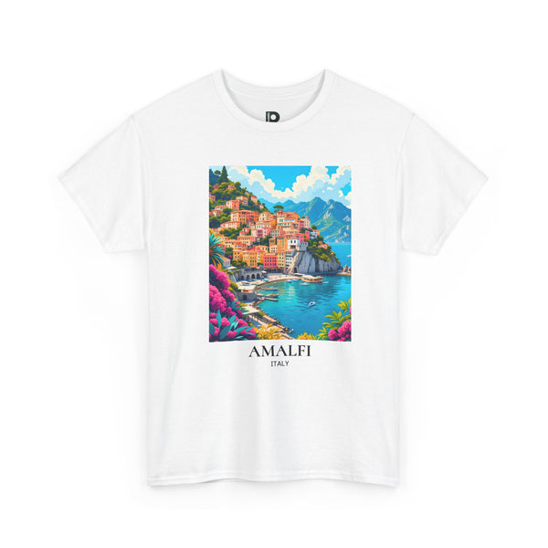 Amalfi Coast Graphic Unisec T-shirt — Colorful Italy Vacation Souvenir Tee