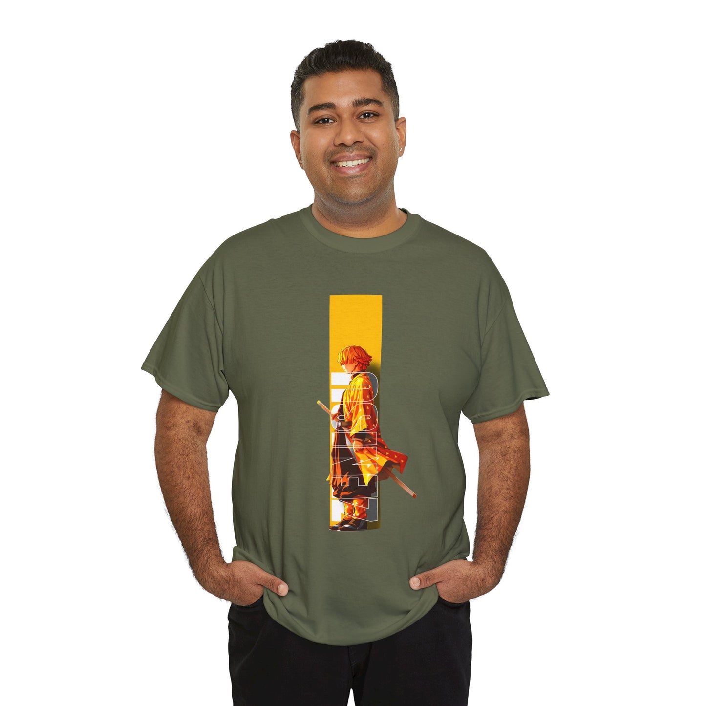 Samurai Silhouette  Unisex T-shirt — Vintage Orange Warrior Graphic Tee