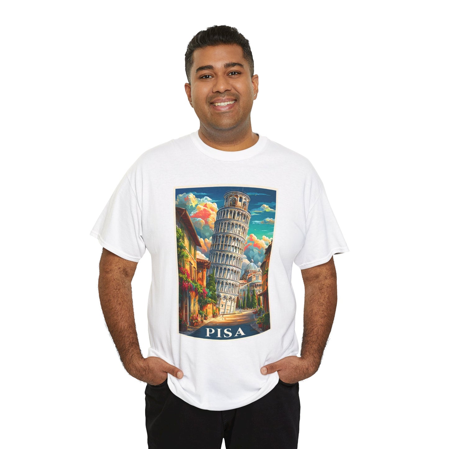 Pisa Vintage Trave Unisex T-shirt Poster Tee