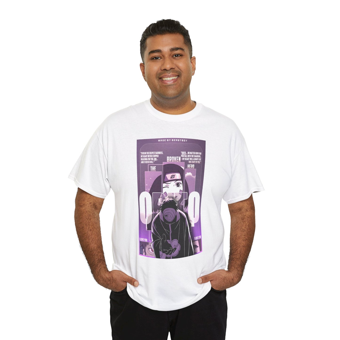 Obito Aesthetic Unisex T-shirt — Purple Cyberpunk Graphic Tee