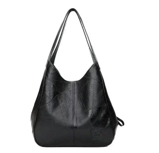 Vintage Large Capacity Shoulder Bags For Women Retro PU Leat