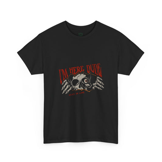 Skull Ripping Unisex T-shirt — “I’m Here Dying” Graphic Tee