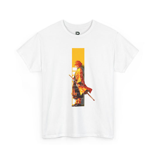 Samurai Silhouette  Unisex T-shirt — Vintage Orange Warrior Graphic Tee