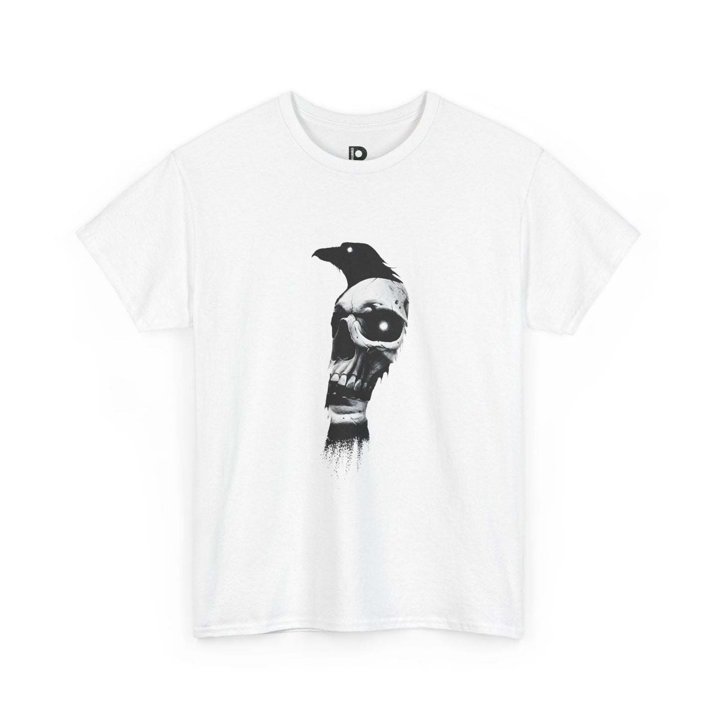 Raven Skull Unisex T-shirt  — Gothic Black Crow Skull Graphic Tee