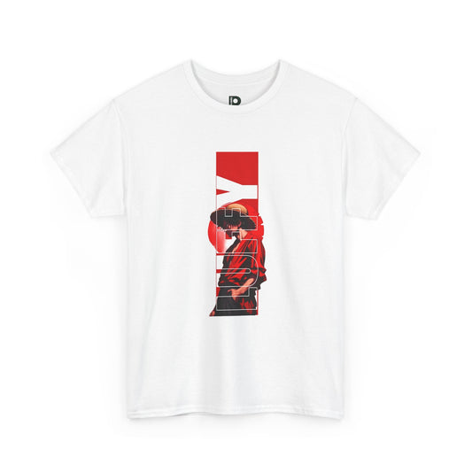 Graphic Unisex T-shirt  — Red Noir Vertical Samurai Design