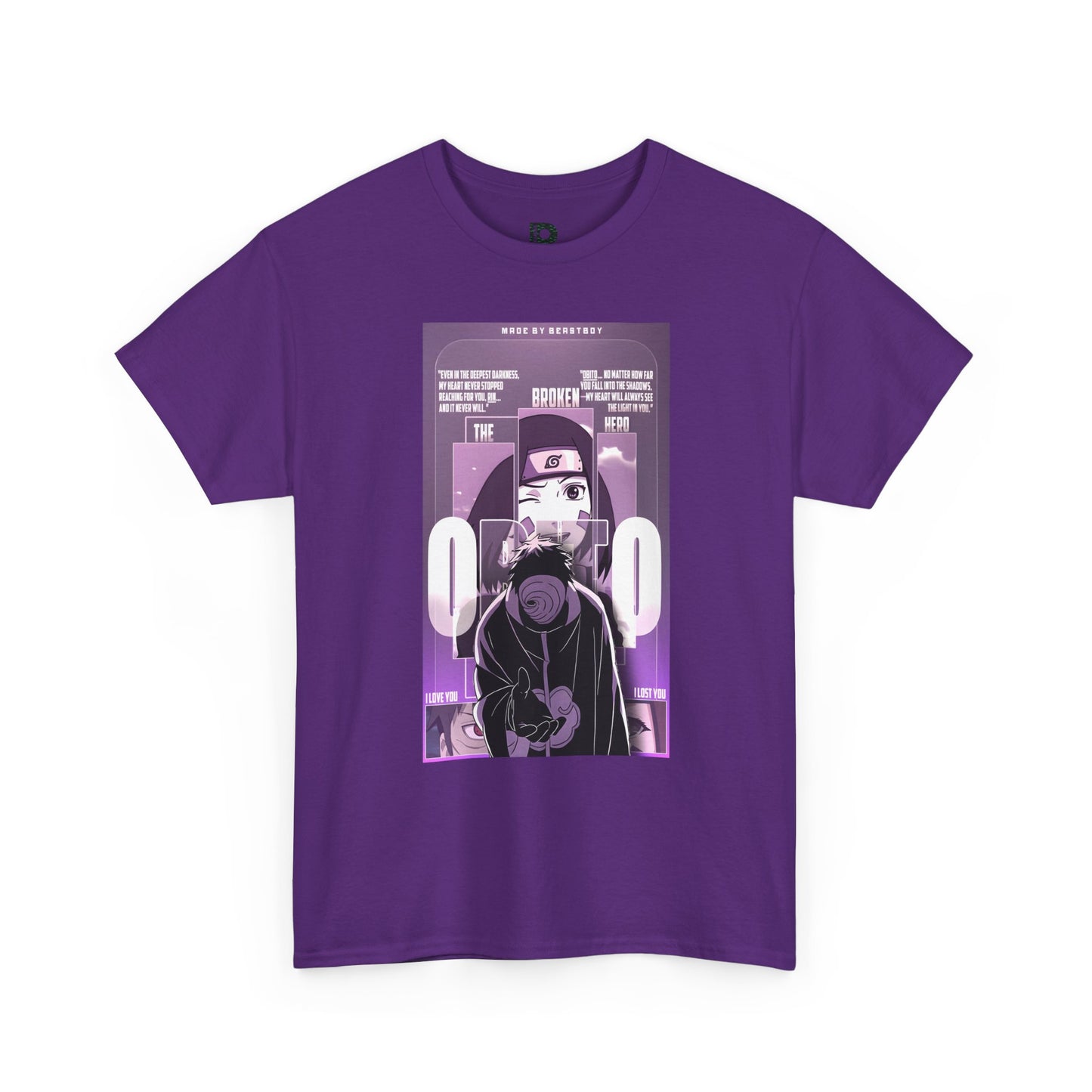 Obito Aesthetic Unisex T-shirt — Purple Cyberpunk Graphic Tee