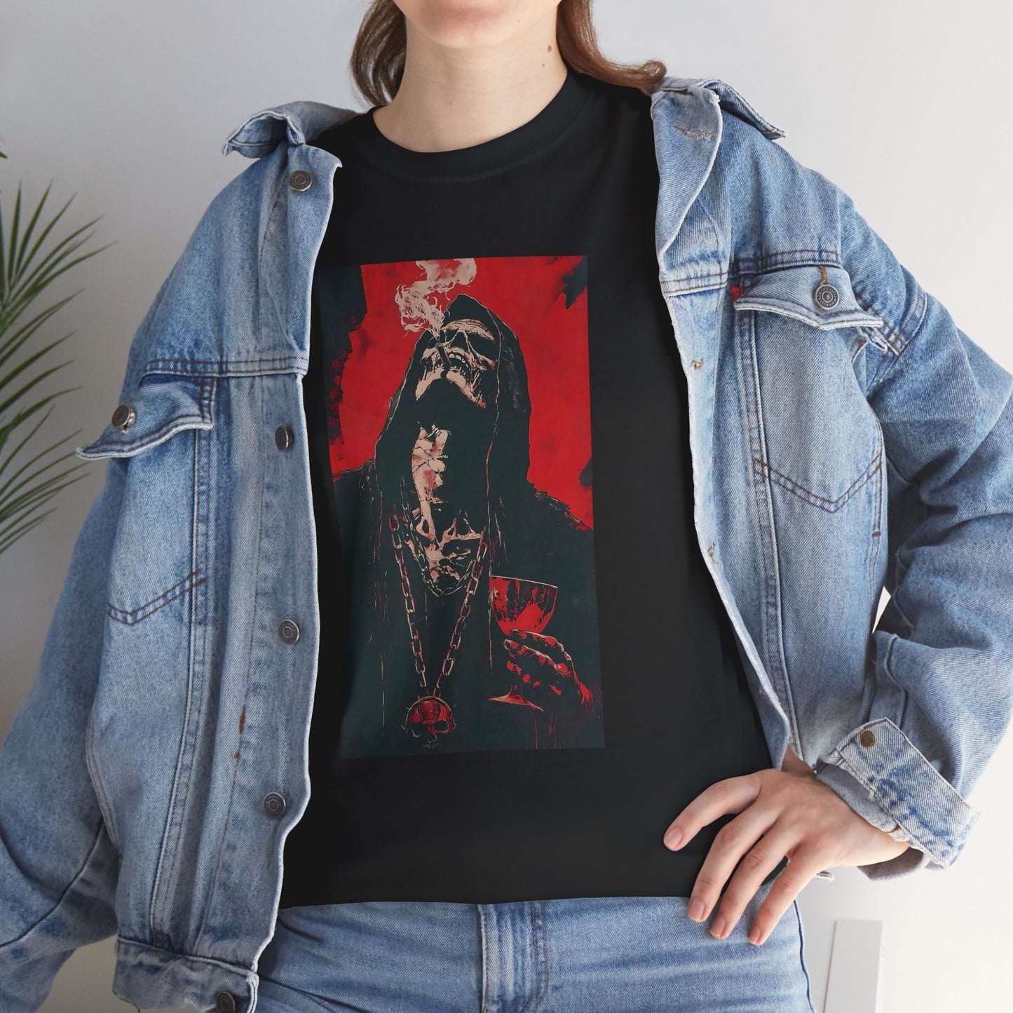 Gothic Red Grim Reaper Unisex T-Shirt
