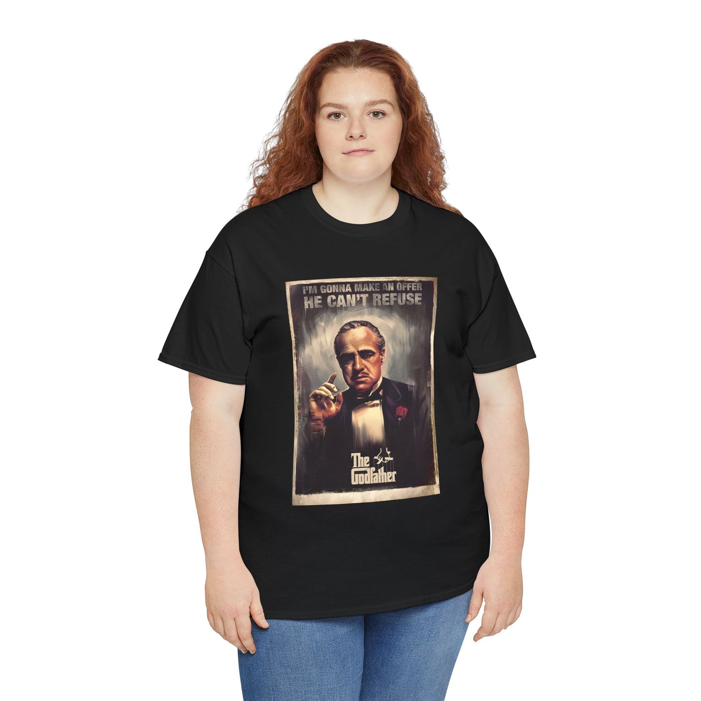 Vintage Mafia Poster Unisex T-Shirt — "He Can't Refuse" Classic Godfather Style Tee