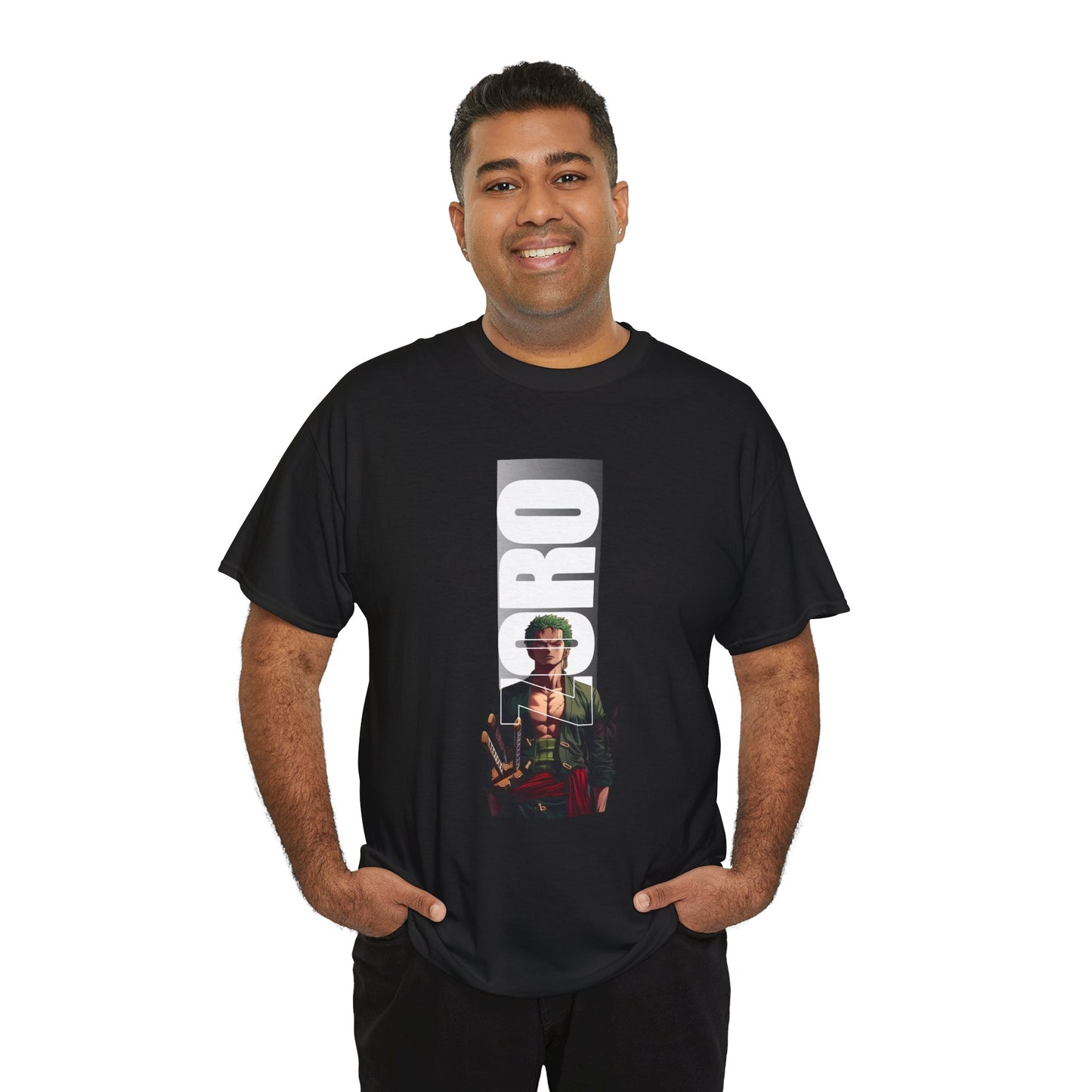 Retro Action Hero Unisex T-shirt — Vertical 'HERO' Graphic Tee