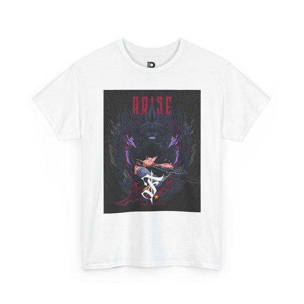 Dark Anime Graphic Unisex T-shirt — "ARISE" Demon Warrior Illustration