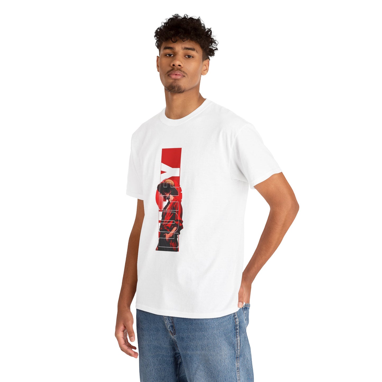 Graphic Unisex T-shirt  — Red Noir Vertical Samurai Design