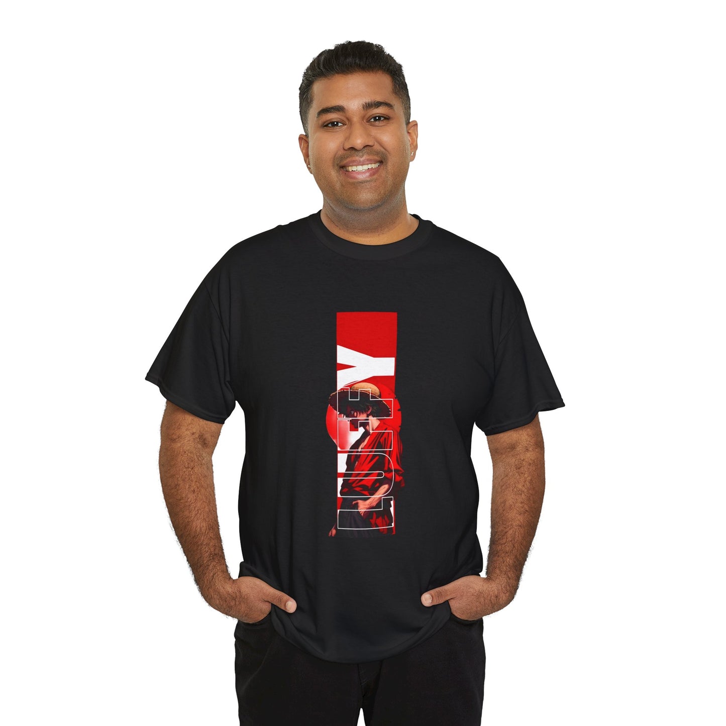 Graphic Unisex T-shirt  — Red Noir Vertical Samurai Design