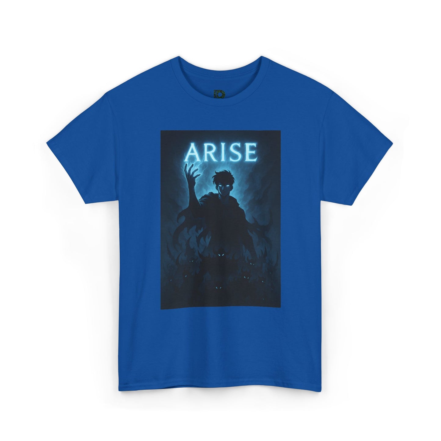 Arise Dark Gothic Graphic Unisex T-shirt — Moody Blue Horror Poster Tee