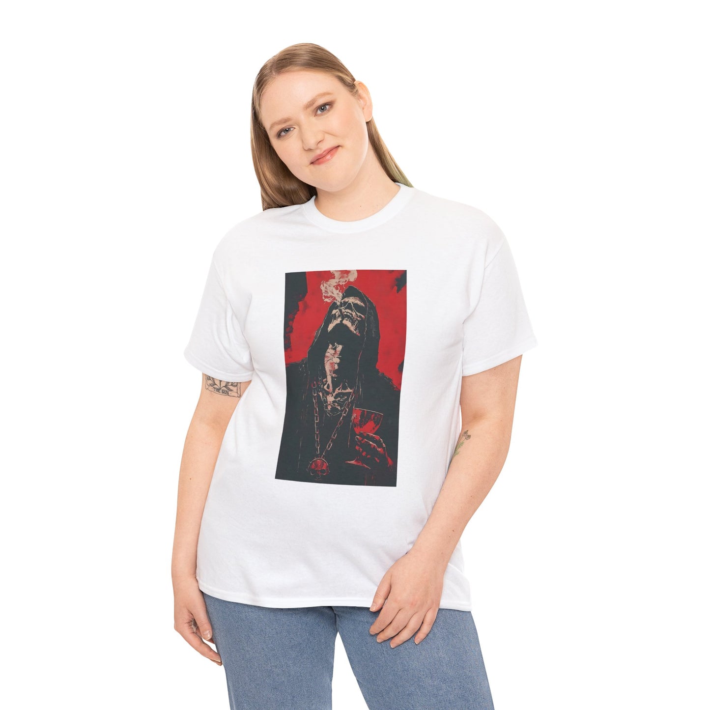 Gothic Red Grim Reaper Unisex T-Shirt