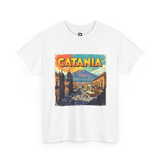 Catania Vintage Travel Unisex T-Shirt — Retro Italian Cityscape Tee